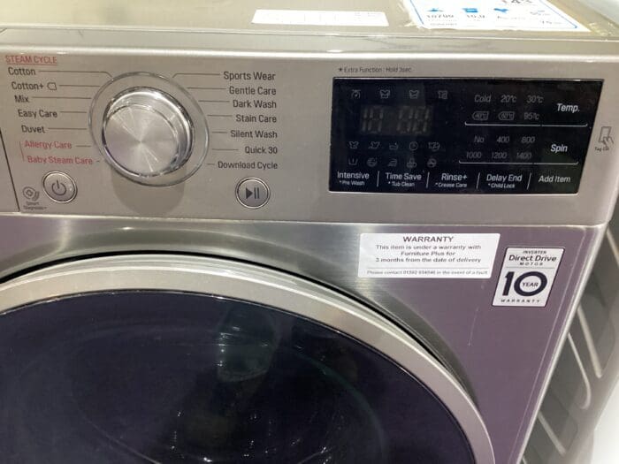 LG 10kg Grey Washing Machine - Image 2